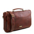 Mantova - Leather multi compartment TL SMART briefcase with flap